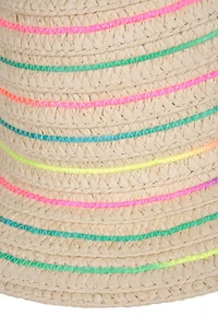 Rainbow Kids Straw Summer Hat