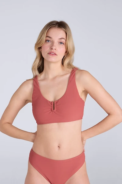 Florence Womens Ribbed Bikini Top