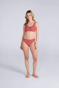 Florence Womens Ribbed Bikini Top