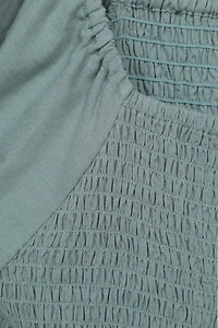 Cadiz Womens Full Sleeve Shirred Dress