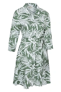 Porto Womens Woven Button-Through Shirt Dress