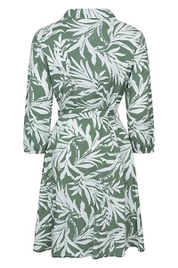 Porto Womens Woven Button-Through Shirt Dress