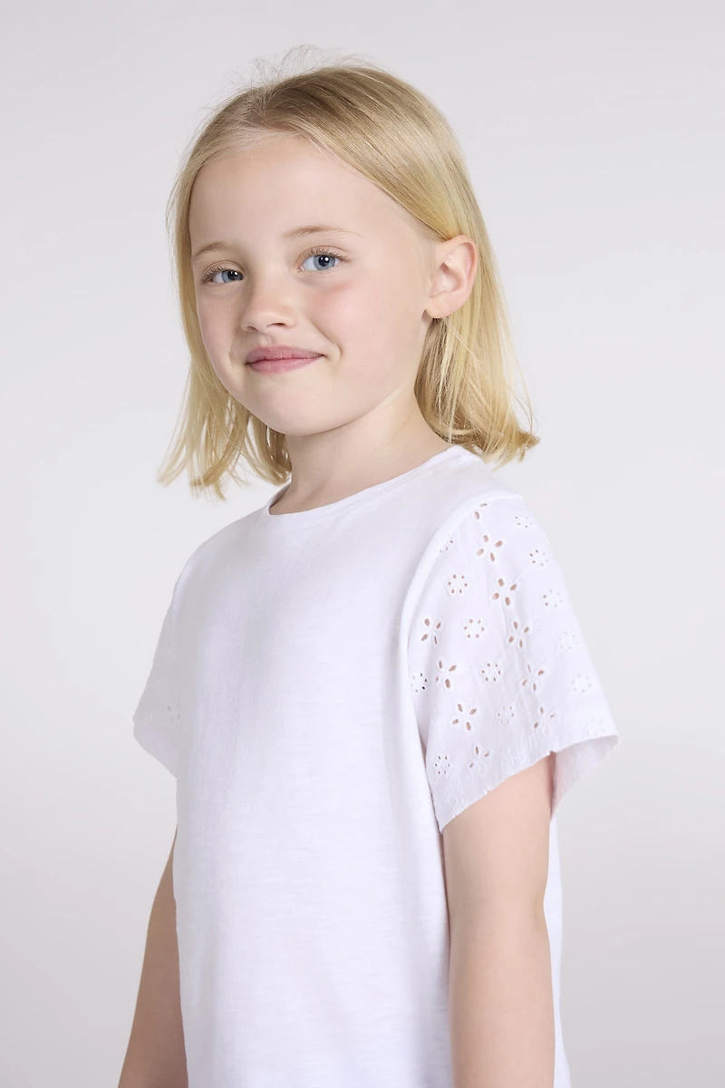 Izzy Kids Broderie Tee