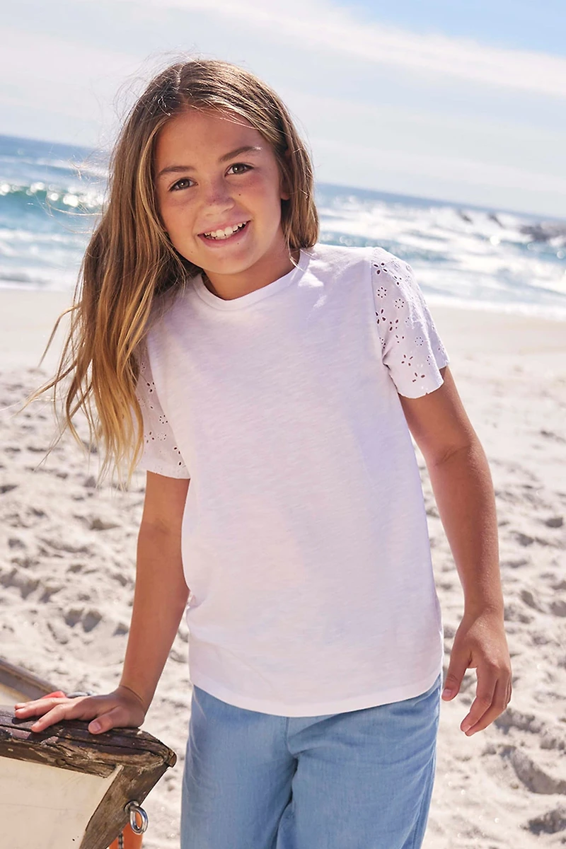 Izzy Kids Broderie Tee