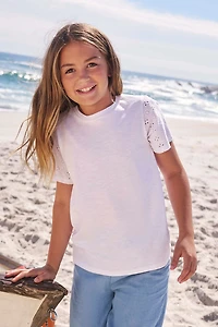 Izzy Kids Broderie Tee