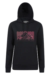 Printed Womens Ombre Mountain Hoodie