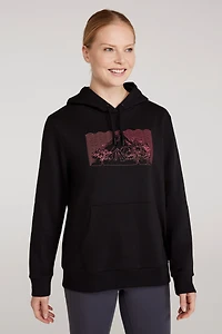 Printed Womens Ombre Mountain Hoodie