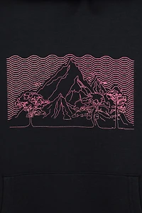Printed Womens Ombre Mountain Hoodie