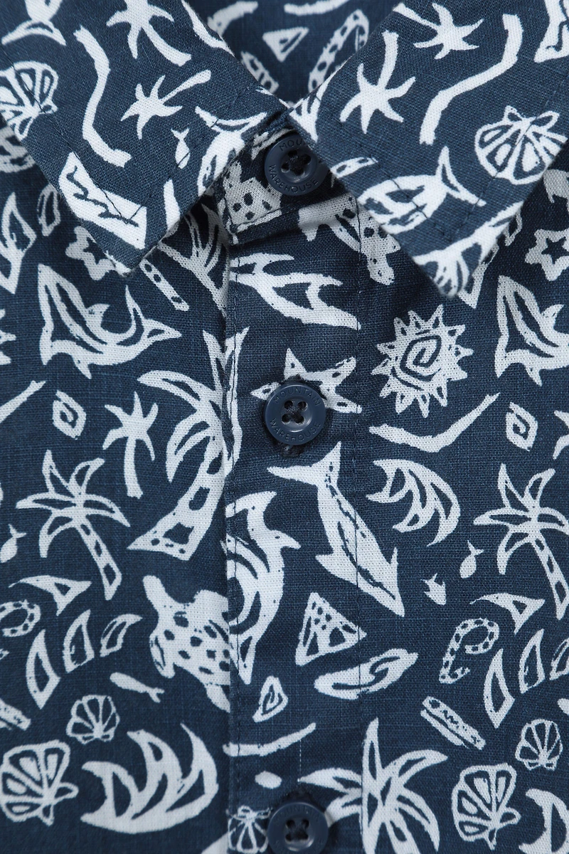 Printed Kids Woven Short Sleeve Shirt