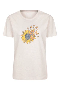 Printed Womens Sunflower Relaxed Fit T-Shirt