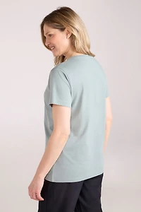 Printed Womens Mountain Relaxed Fit T-Shirt