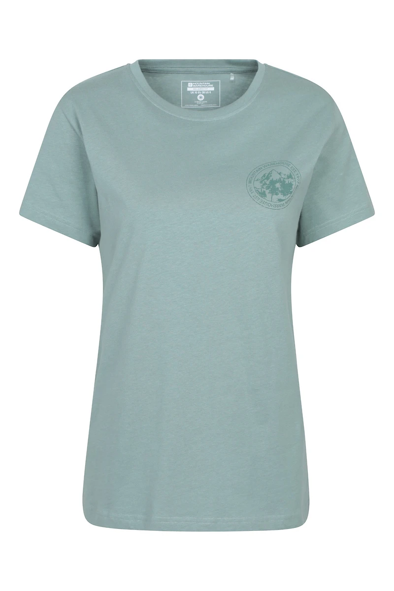 Printed Womens Mountain Relaxed Fit T-Shirt