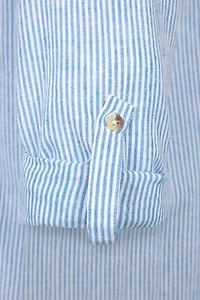 Lowe Mens Cotton Linen Stripe Shirt