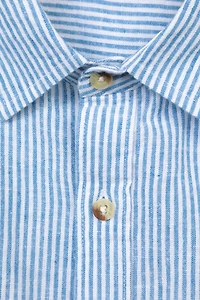 Lowe Mens Cotton Linen Stripe Shirt