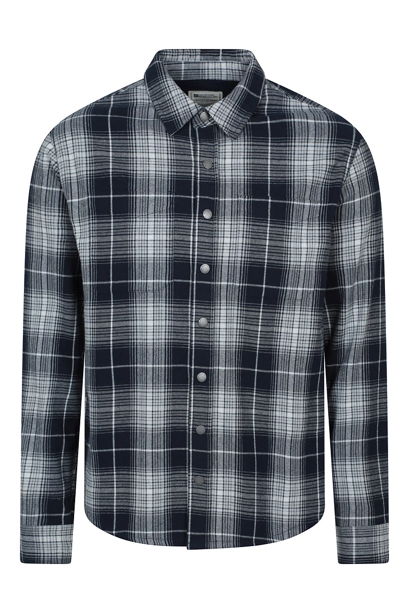 Sandalwood Mens Fleece Lined Long-Sleeve Overshirt