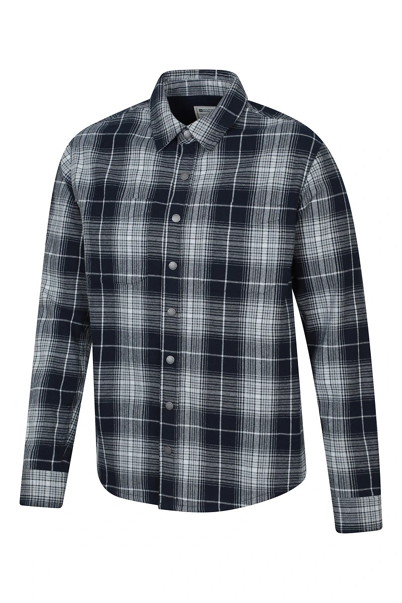 Sandalwood Mens Fleece Lined Long-Sleeve Overshirt