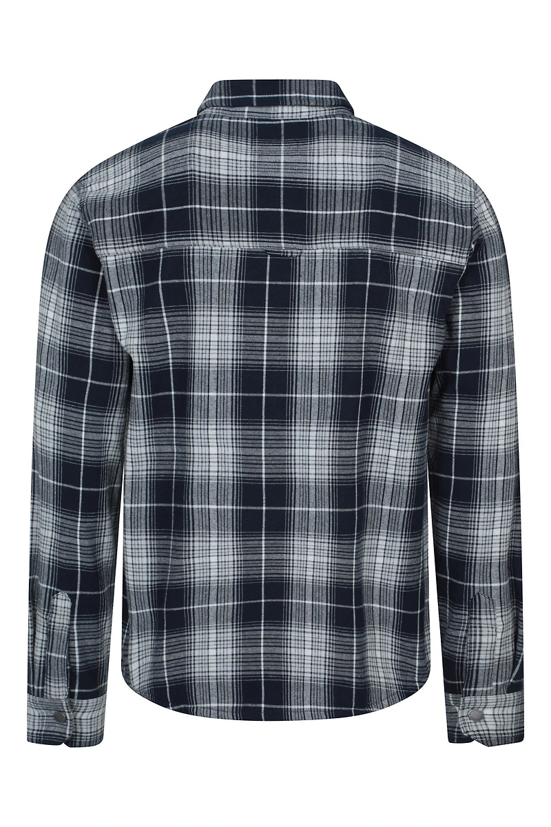 Sandalwood Mens Fleece Lined Long-Sleeve Overshirt