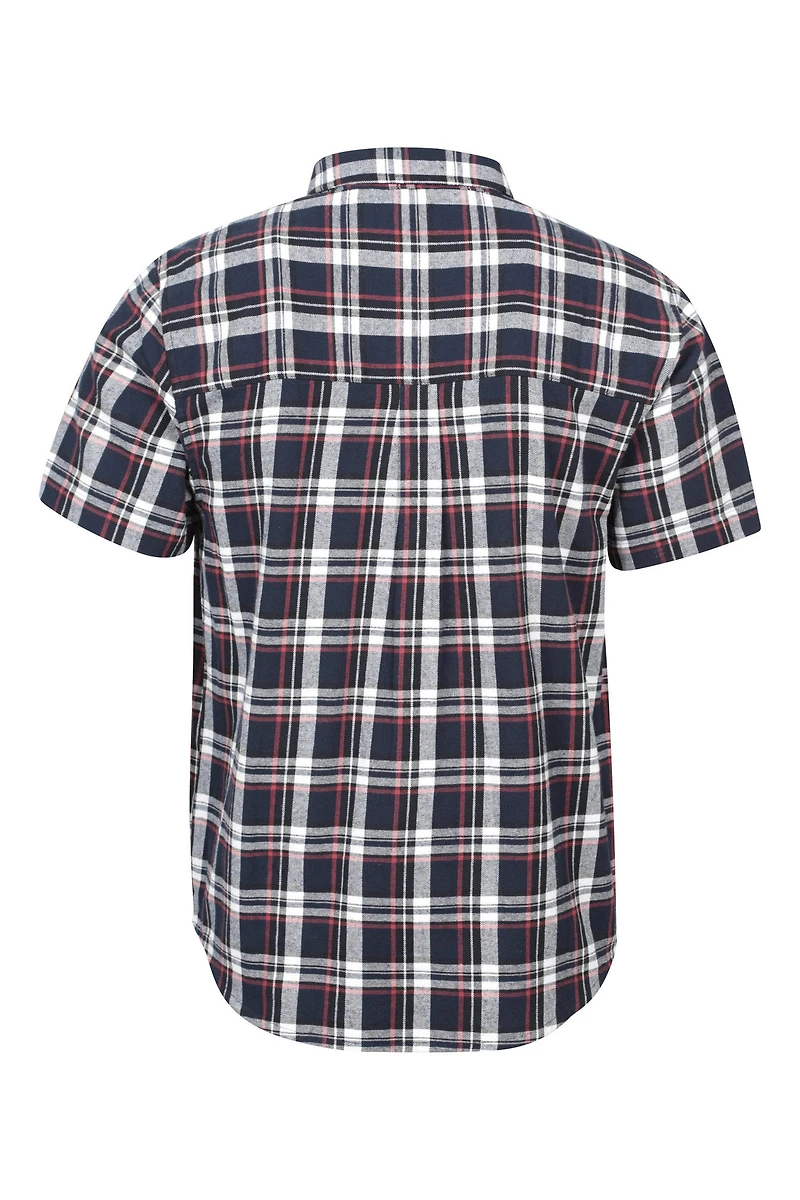 Trace Mens Flannel Short Sleeve Shirt