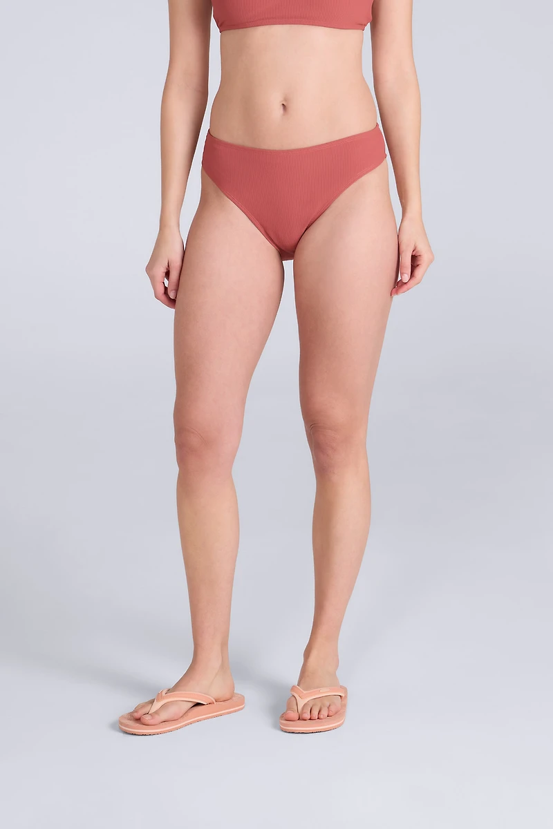 Florence Womens Ribbed Bikini Bottoms