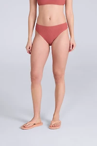 Florence Womens Ribbed Bikini Bottoms