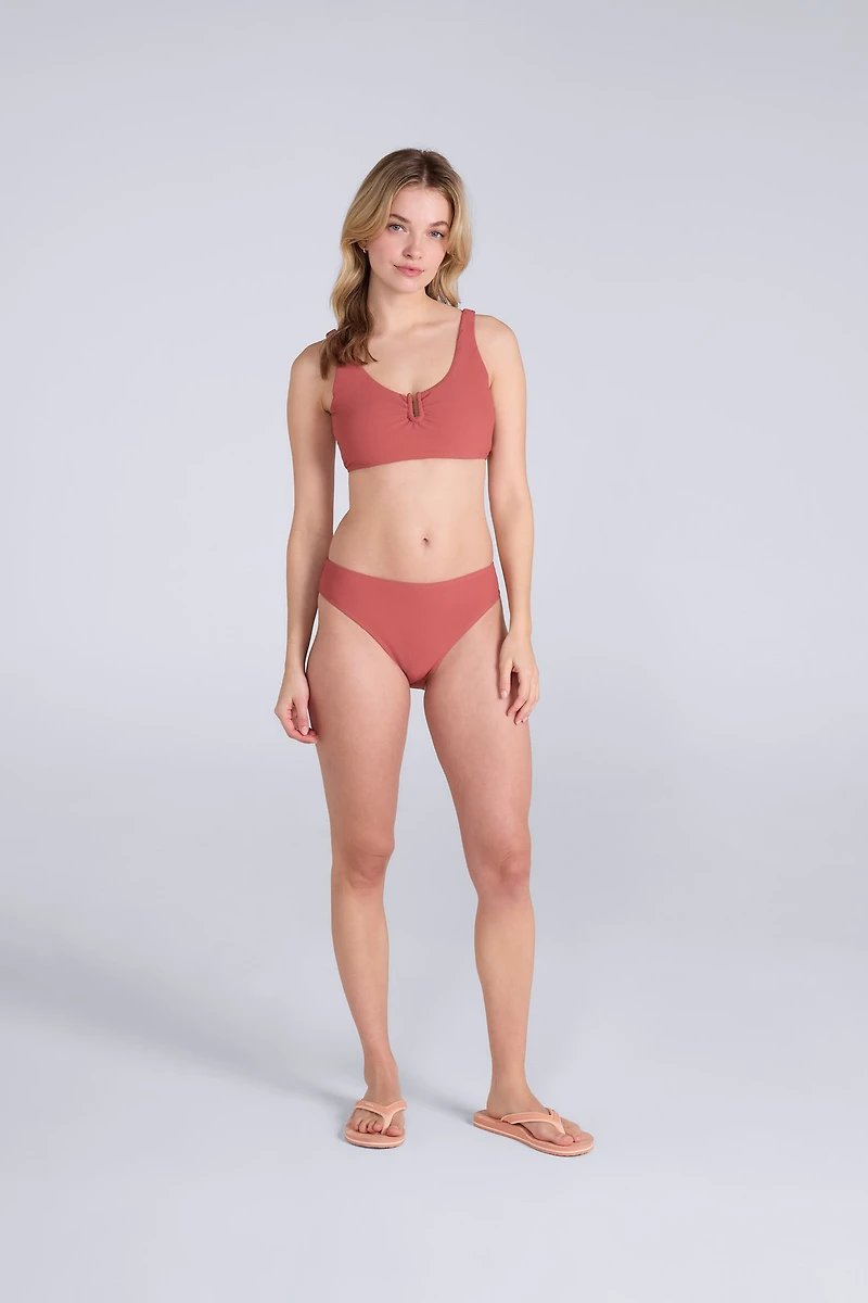 Florence Womens Ribbed Bikini Bottoms