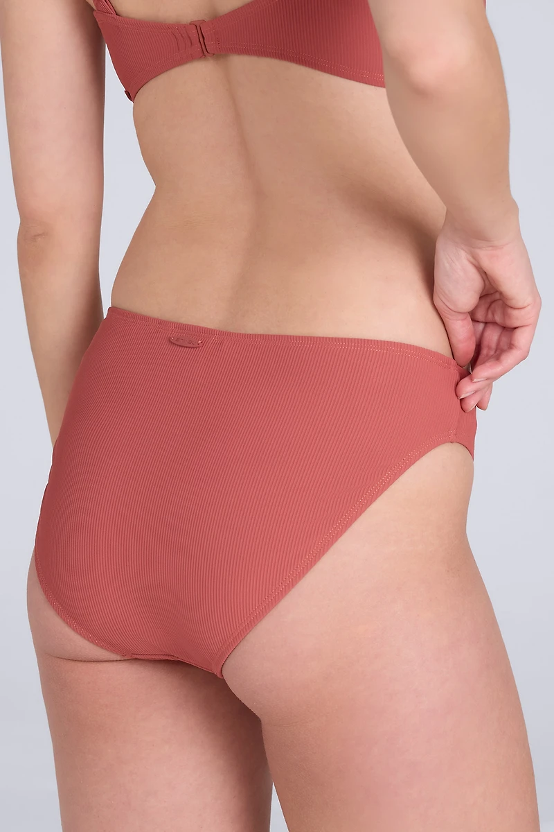 Florence Womens Ribbed Bikini Bottoms