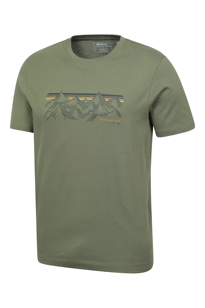 Mountain Stripe Men's Graphic T-Shirt