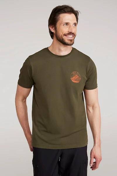 Mountain Grid Mens Graphic T-Shirt
