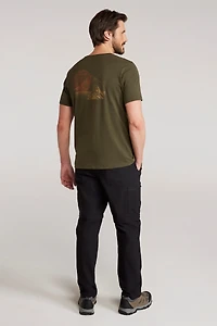 Mountain Grid Mens Graphic T-Shirt