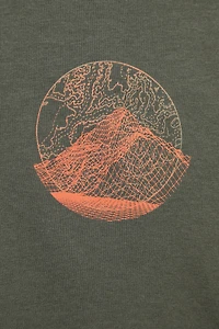 Mountain Grid Mens Graphic T-Shirt