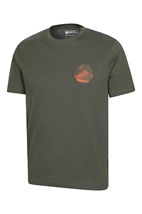 Mountain Grid Mens Graphic T-Shirt