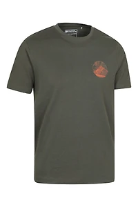 Mountain Grid Mens Graphic T-Shirt