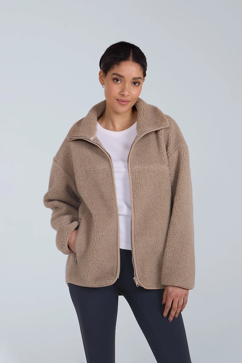 Anna Womens Sherpa Full Zip Fleece