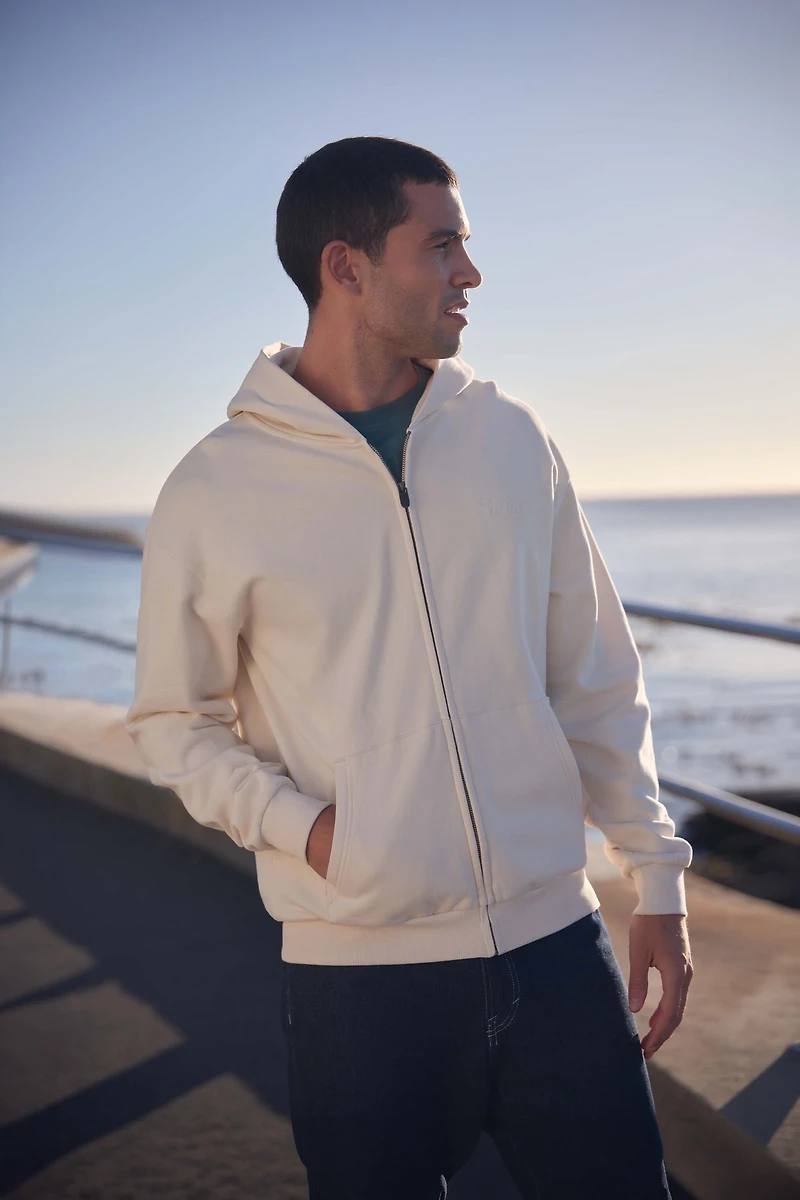 Icon Mens Logo Zip Through Hoodie