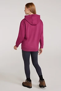 Printed Mountain Scene Womens Relaxed Fit Hoodie