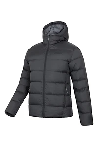 Stratus Mens Extreme Packable Hooded Down Jacket