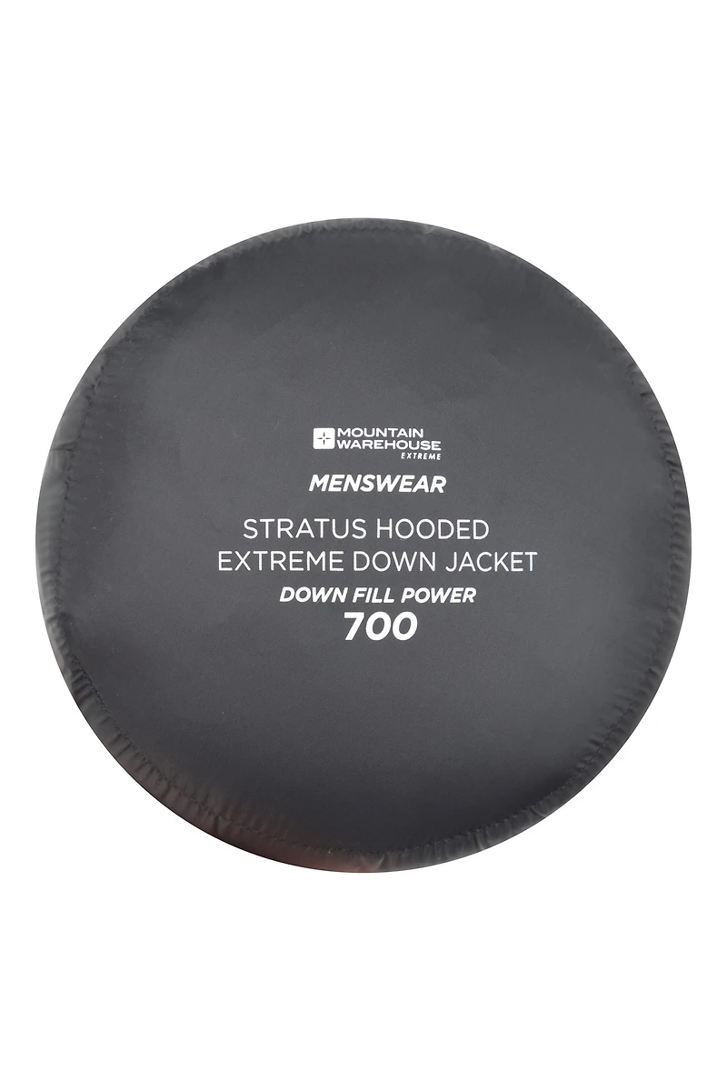 Stratus Mens Extreme Packable Hooded Down Jacket