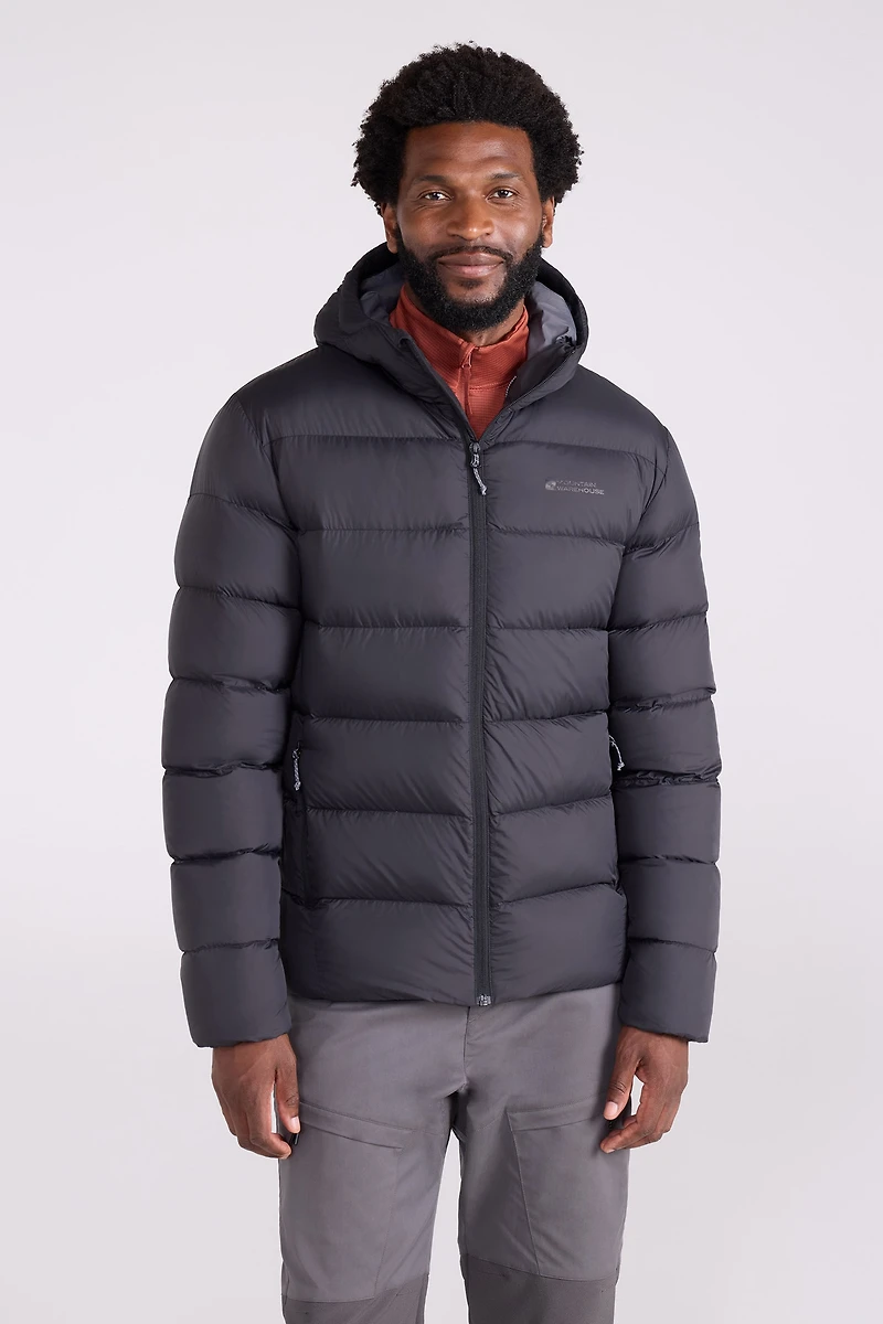 Stratus Mens Extreme Packable Hooded Down Jacket