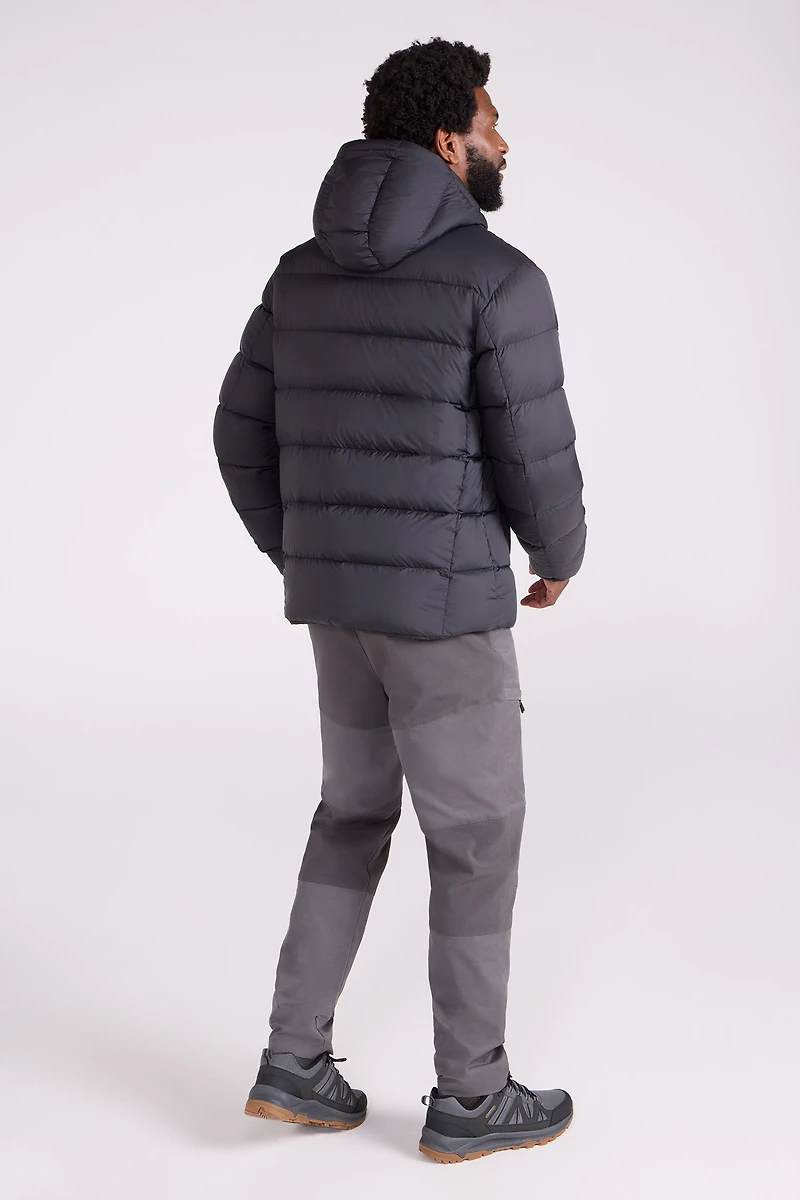 Stratus Mens Extreme Packable Hooded Down Jacket