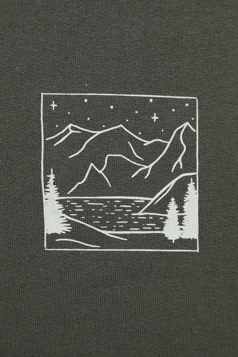 Mountain Scene Mens Graphic Sweatshirt