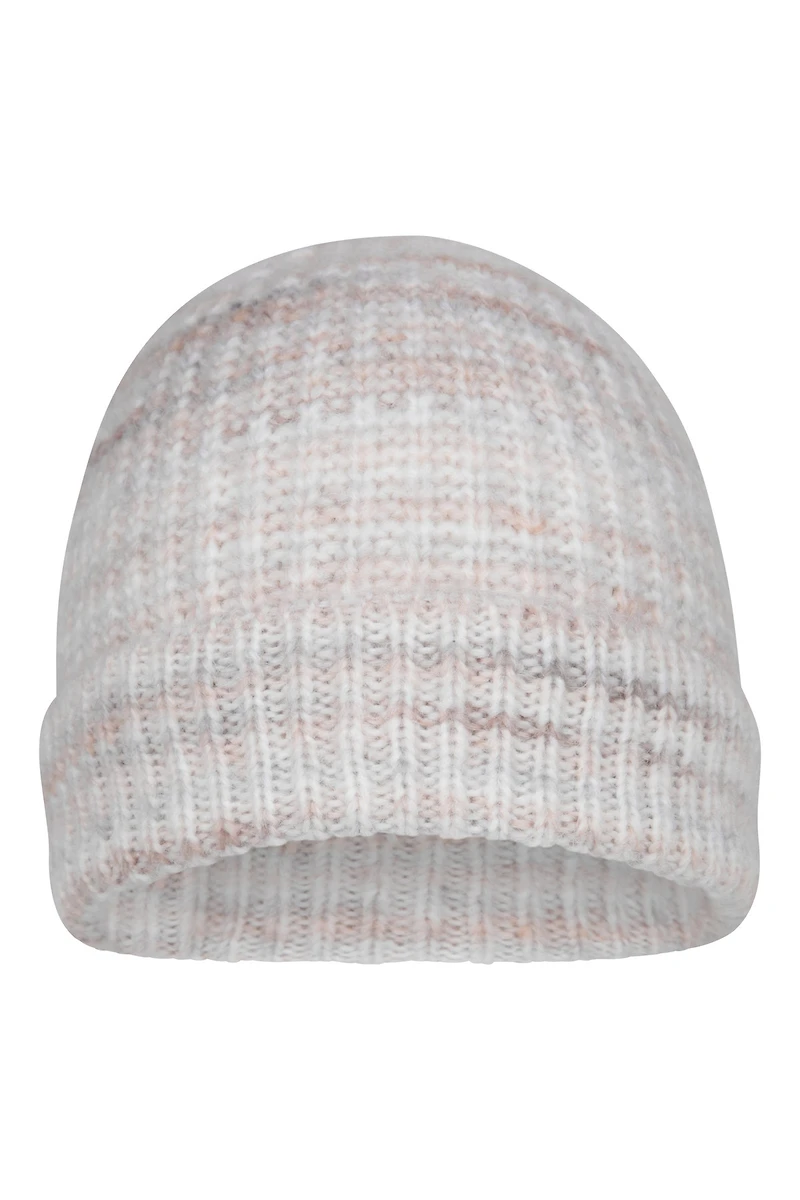 Space Dyed Womens Fur Lined Beanie