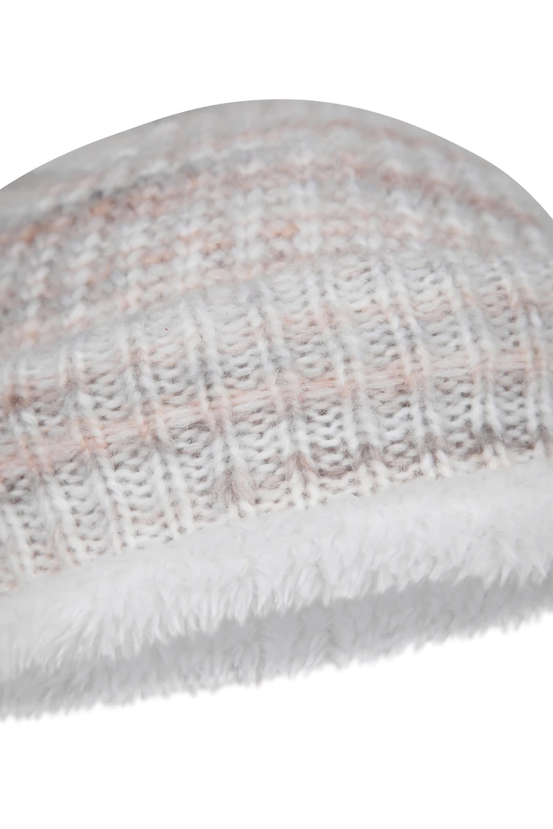 Space Dyed Womens Fur Lined Beanie