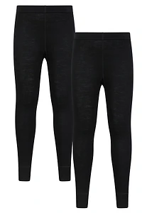 Merino Kids Base Layer Pants - 2 Pack