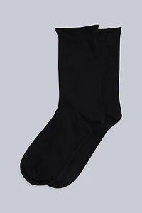 Isla Womens Roll Hem Mid Calf Socks- 3 Packs