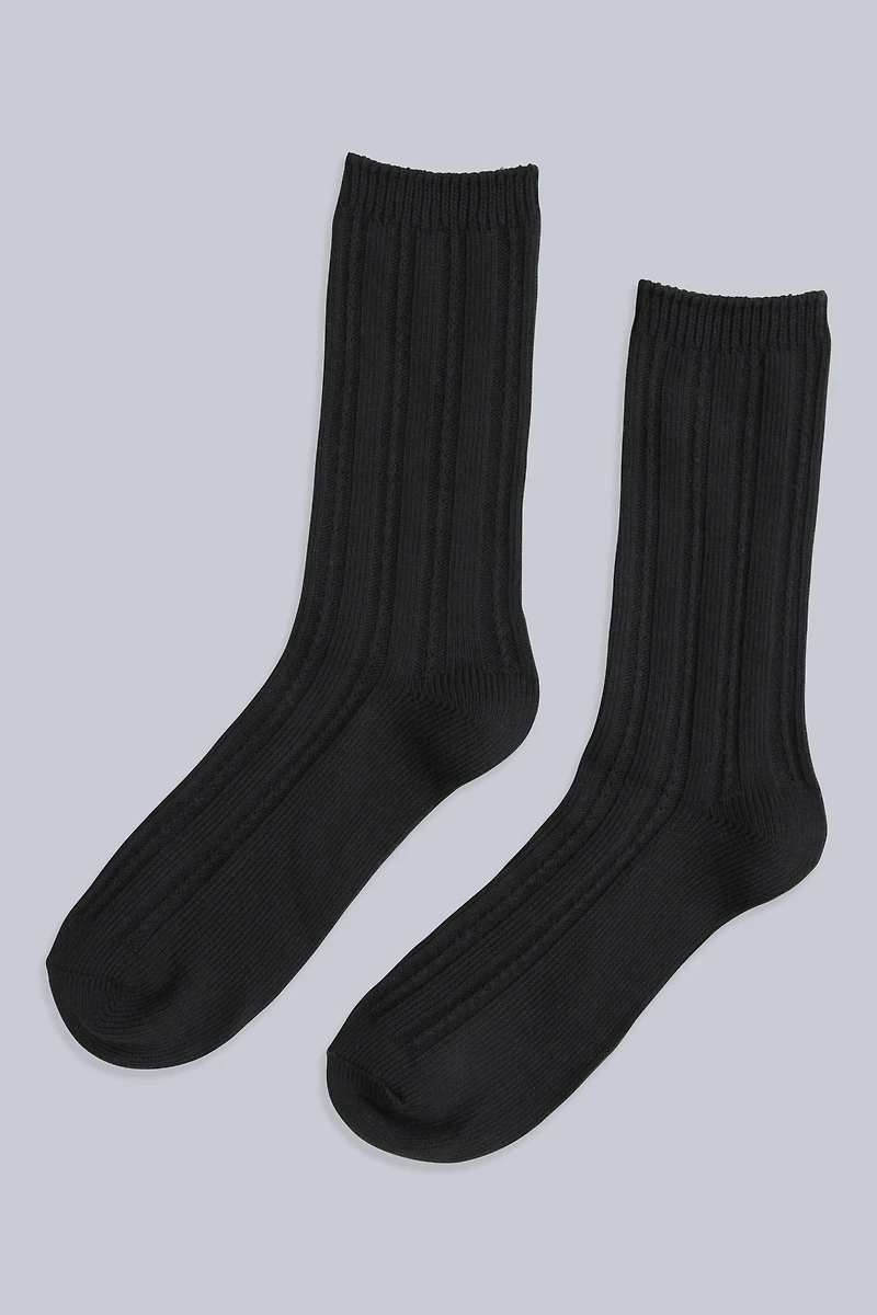 Willow Womens Twisted Ribbed Socks- 3 Pack