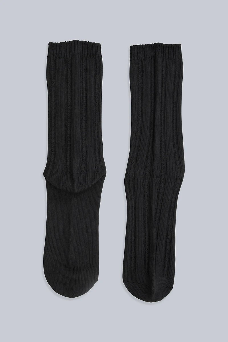 Willow Womens Twisted Ribbed Socks- 3 Pack