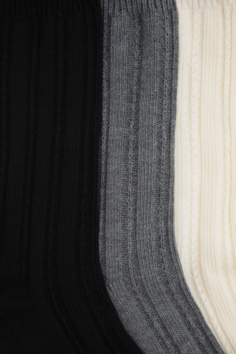 Willow Womens Twisted Ribbed Socks- 3 Pack