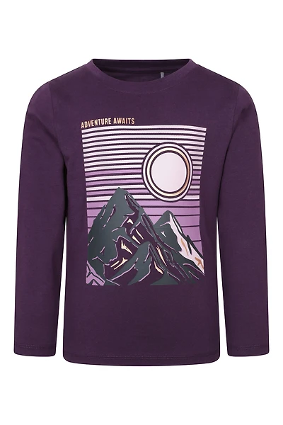 Gold Foil Mountain Kids Printed Tee