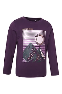 Gold Foil Mountain Kids Printed Tee
