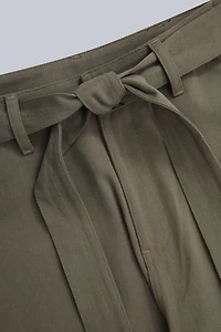 High Waisted Womens Straight Leg Trousers
